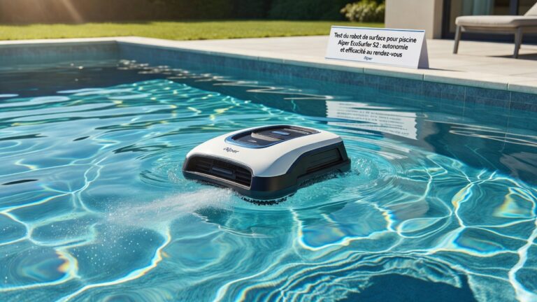 Test du robot de surface pour piscine Aiper EcoSurfer S2 : autonomie et efficacité au rendez-vous