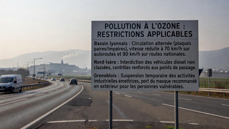 Pollution à l&rsquo;ozone : quelles restrictions s&rsquo;appliquent dans les bassins lyonnais, Nord-Isère et grenoblois ?