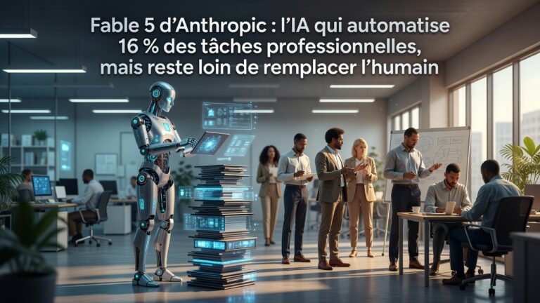 Fable 5 d’Anthropic : l’IA qui automatise 16 % des tâches professionnelles, mais reste loin de remplacer l’humain