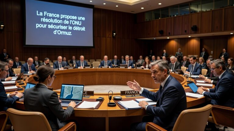 La France propose une résolution de l&rsquo;ONU pour sécuriser le détroit d&rsquo;Ormuz